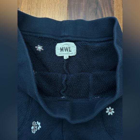 Madewell MWL Airyterry Floral Embroidered Tapered Sweatpants - Picture 6 of 9